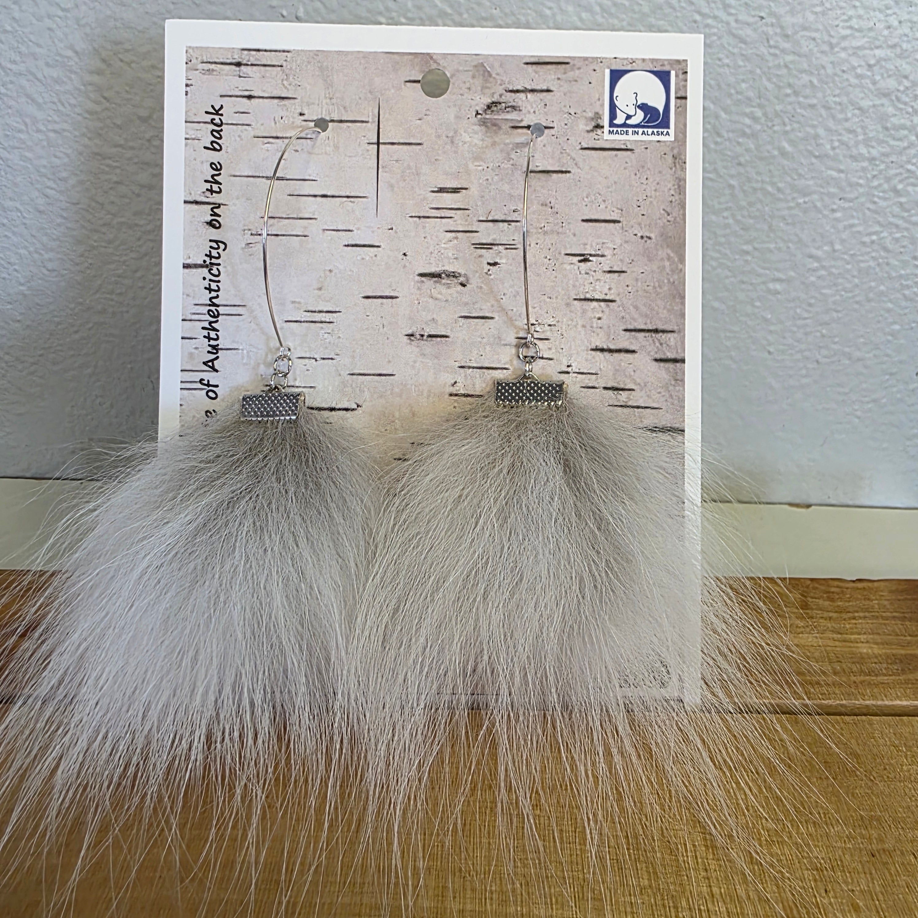 Wolf Fur Earrings