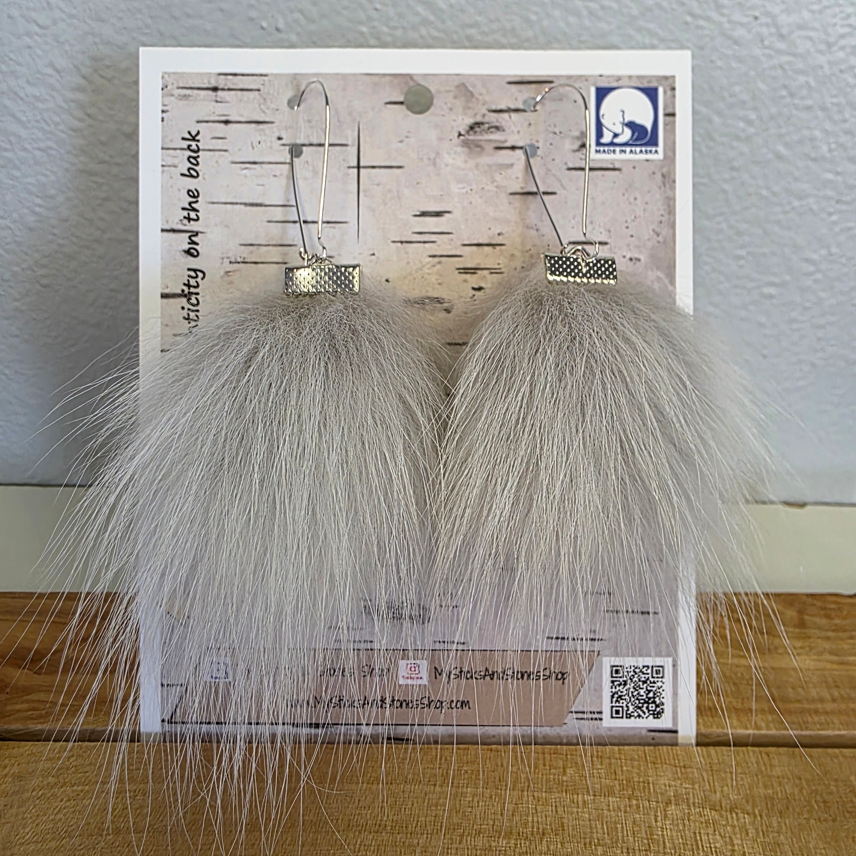Wolf Fur Earrings