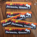 Sunset Souvenir Sticker-Fairbanks Alaska: Matte / Moose / 4"