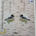 Chickadee earrings small brick-stitch