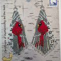 Cardinal earrings