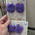 Rabbit fur earrings