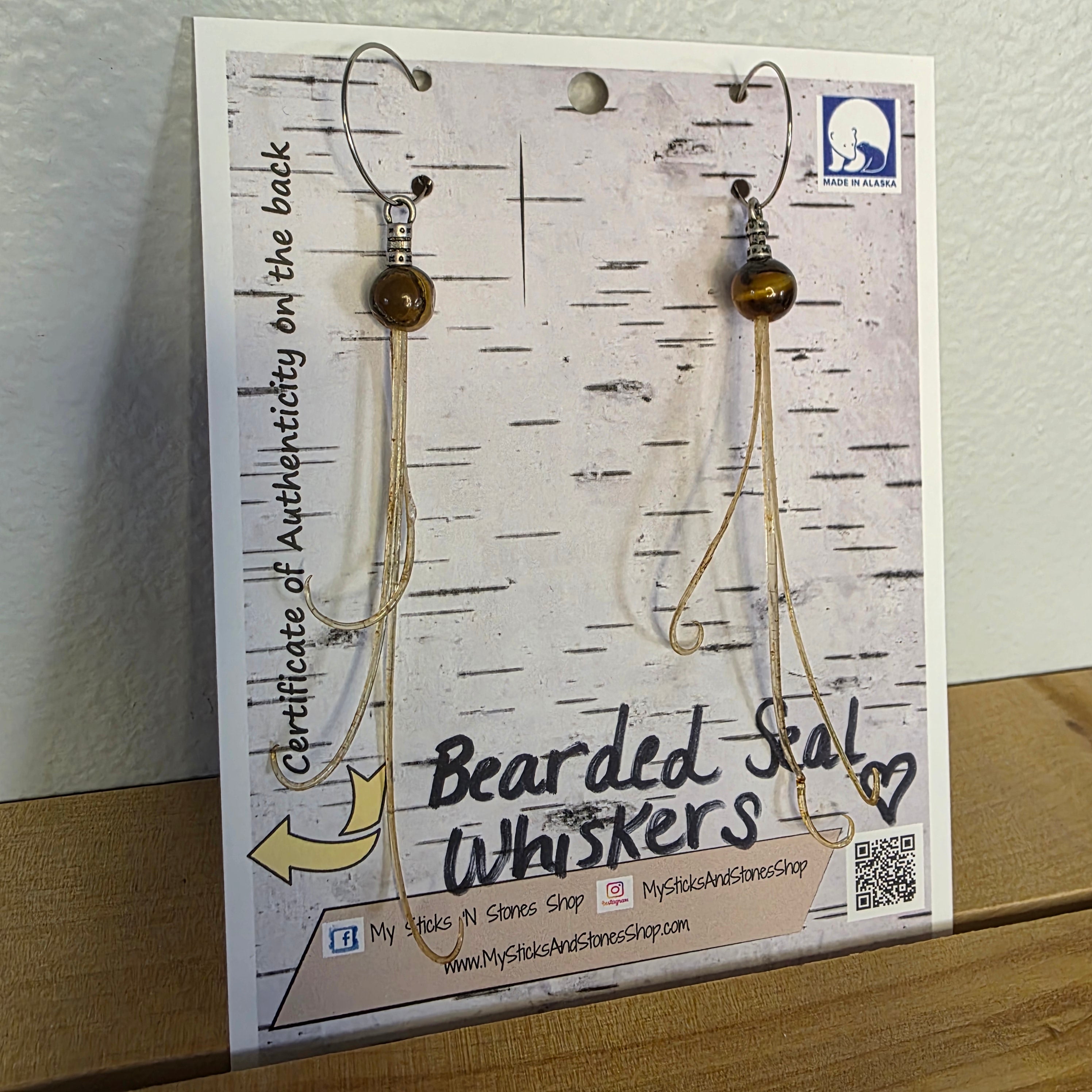Bearded Seal Whisker Earrings