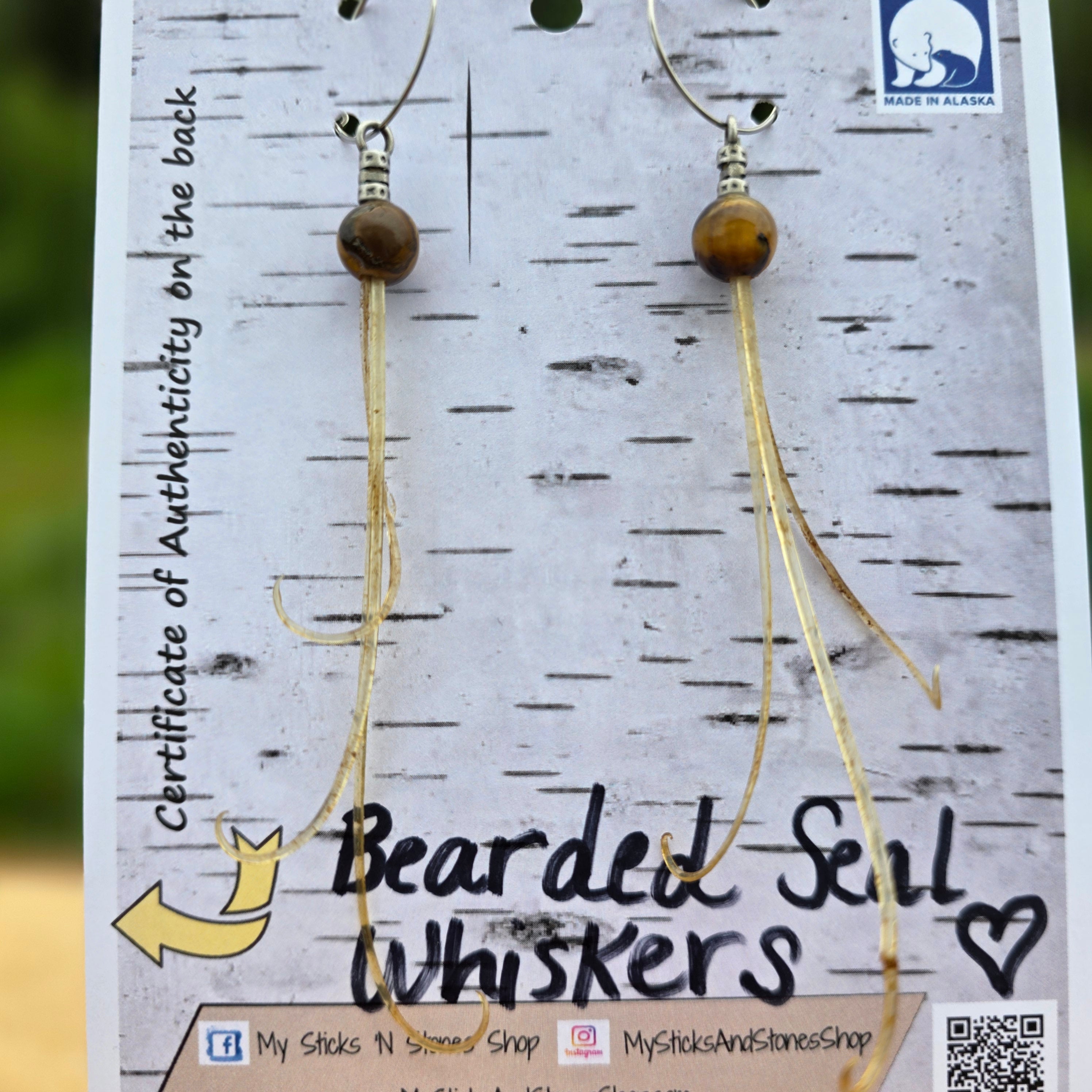 Bearded Seal Whisker Earrings