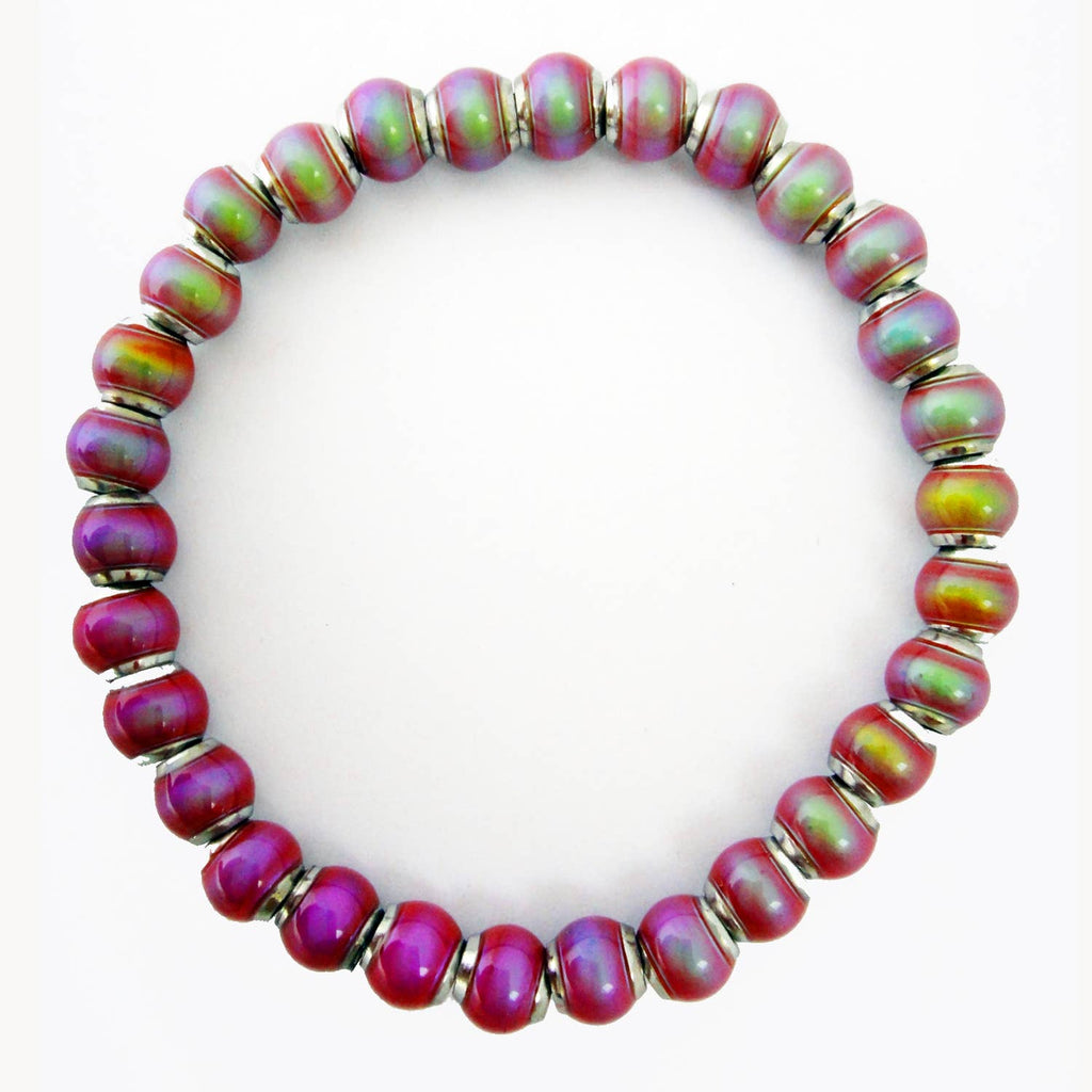 Mirage Bead Bracelet - Hot Pink