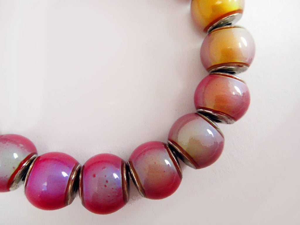 Mirage Bead Bracelet - Hot Pink