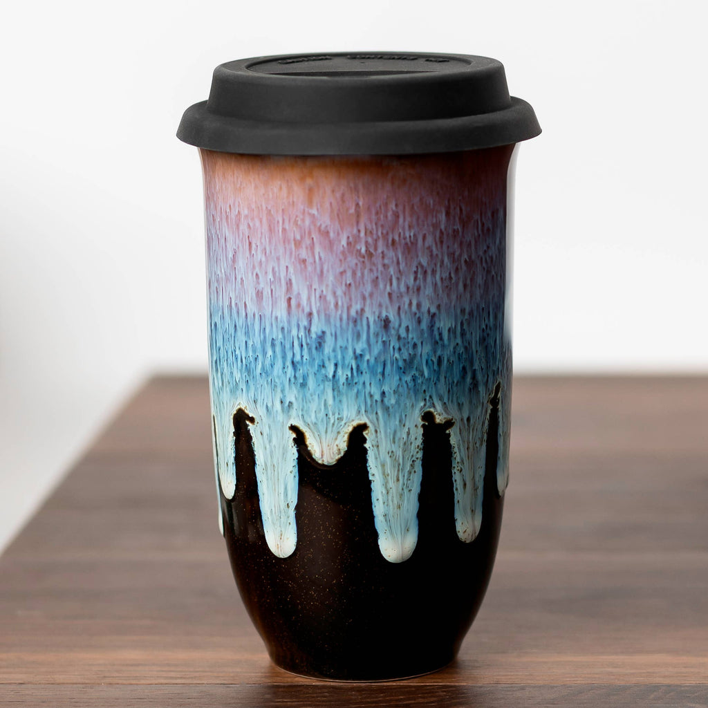 Monsoon Ceramic Travel Mug – 16oz with Lid & Sleeve
